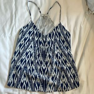 Joie Ikat Print Trapeze Silk Top
